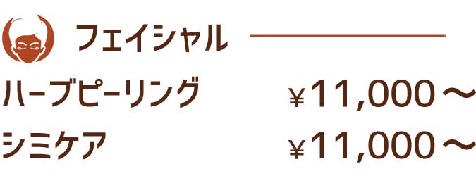 フェイシャル 料金